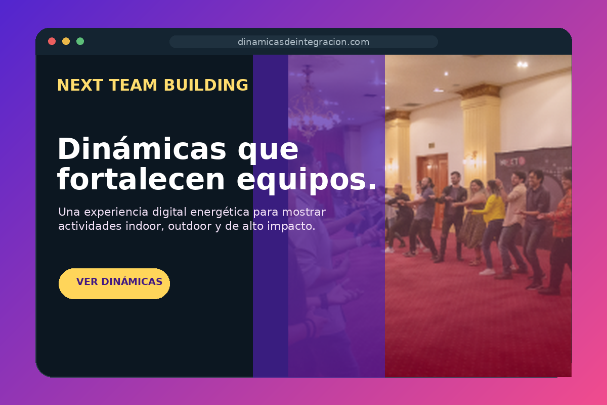 Vista del sitio web desarrollado para Dinámicas de Integración